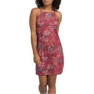 Prana Woman’s M Floral Patterned High Neck Racerback Ardor Sundress Shelf Bra